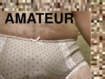 pisser, amateur, gay, culotte, fétiche, solo, humide