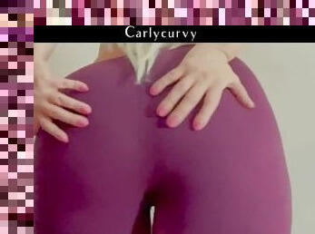 Purple leggings tease!