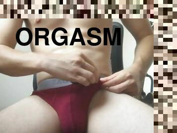 masturbação, orgasmo, brinquedo, gay, ejaculação, webcam, fetiche, sozinho, gay-adolescente, roupa-interior