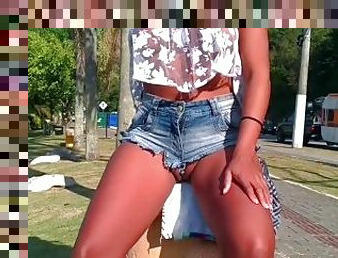 MICRO SHORTS SHEER TOP SHOW PUSSY