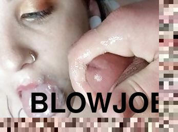 gros-nichons, amateur, fellation, fellation-profonde, couple, belle-femme-ronde, ejaculation, brunette, bite, sucer