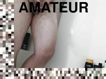 Chubby Solo Straight Male Shower