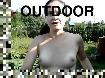 Sunny Day In Provocative Outdoor Action With A Very Busty Raunchy Mature