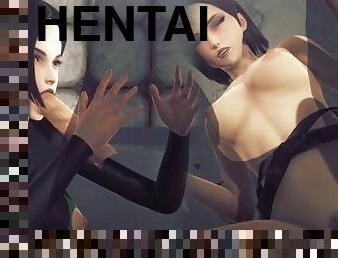 hentai, 3d, pušenje-sucking