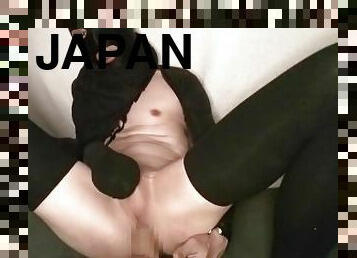 asiatique, masturbation, amateur, anal, gay, japonais, gode, fétiche, solo, masque