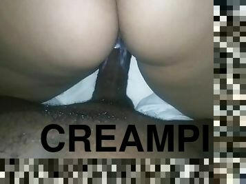 dilettant, immens-glied, zwischen-den-rennen, junge, creampie, glied