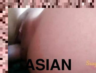 asiático, cona-pussy, amador, tiro-ao-alvo, namorada, ejaculação, fudendo, apertado, esperma, namorado