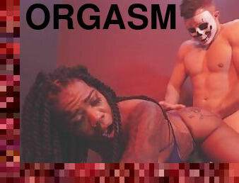 orgasm, fitta-pussy, kvinnligt-sprut, anal, cumshot, mörkhyad, hardcore, ansiktssprut, dominans, hårt