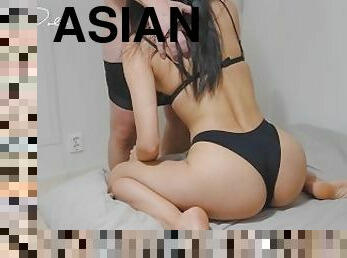 asia, posisi-seks-doggy-style, vagina-pussy, amatir, sudut-pandang, celana-dalam-wanita, pakaian-dalam-wanita, ketat, menunggangi, bokong