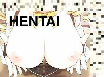 gros-nichons, masturbation, amateur, secousses, anime, hentai