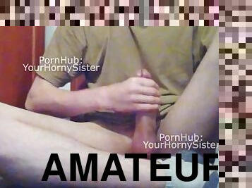 masturbation, amateur, ejaculation-sur-le-corps, énorme-bite, ados, gay, branlette, ejaculation, solo, minet