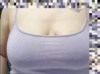 tetas-grandes, pezones, masaje, natural, tetas, blanca