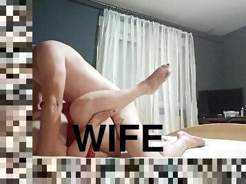 Chubby wife spread legs for stranger and allow him to fuck her