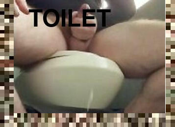 Massive 2nd cumshot on the toilet