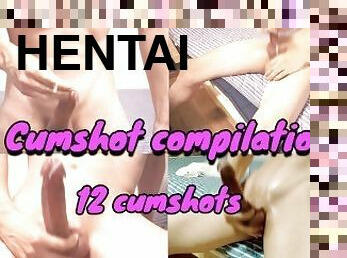 asiatique, masturbation, amateur, ejaculation-sur-le-corps, gay, japonais, branlette, compilation, hentai, minet
