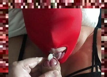 amateur, fellation, ejaculation-sur-le-corps, milf, point-de-vue, ejaculation