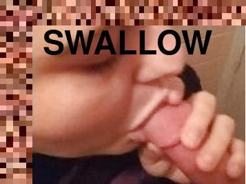 bbw gives head and swallows