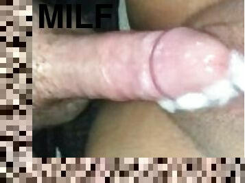 besar-huge, vagina-pussy, jenis-pornografi-milf, creampie-ejakulasi-di-dalam-vagina-atau-anus-dan-keluarnya-tetesan-sperma, sudut-pandang, sperma, ketat, putih, penis