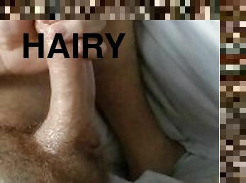 HD solo hairy dad morning meat spank x3