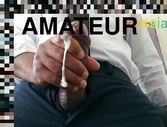 Amateur Guy Masturbate his Big Cock and Cum, Cumshot Orgasms - Cumshot Compilation Pov