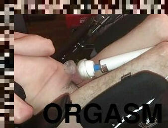 Quadriplegic Hitachi Wand Shaking Legs Wheelchair