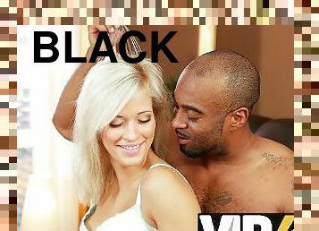 VIP4K. Black guy loses virginity thanks to blonde and her tight pussy