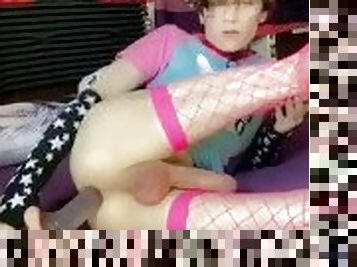 Tiny Twink Femboy gets Fat Cock in his Pussy