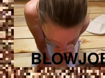 Hot Finnish Girl Suck Cock In Sauna, Deep Blowjob, Pov