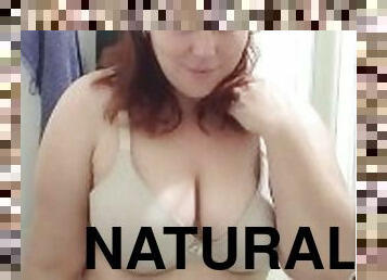 Chubby sexy naughty bbw redhead from next door slow strip tease role play invites you in