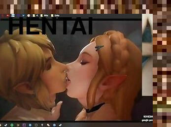 énorme, masturbation, secousses, hentai, 3d