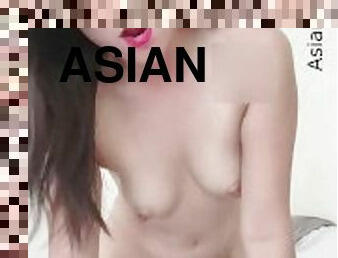 asiatisk, masturbation, milf, japansk, första-gången, ritt, dildo, ensam, koreansk