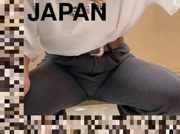 asiático, meando, adolescente, japonés, universidad, natural, hentai