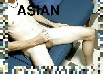 asiatique, masturbation, vieux, amateur, mature, ejaculation-sur-le-corps, gay, maison, japonais, branlette