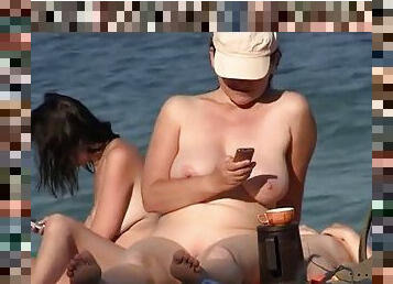 nudist, babe, camera, plaža, vohun, potovanje