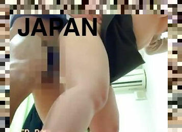 I made the clothed Japanese MILF put her hands on the wall and fucked her from behind.