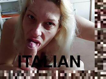 amaterski, milf, globoko-grlo, pov, blond, italijanka