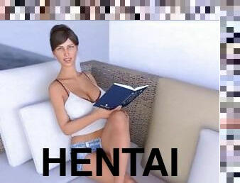 traseiros, pés, anime, hentai