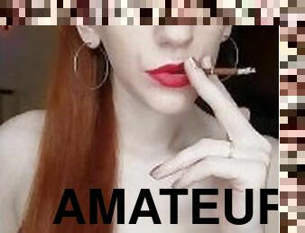 amaterski, crvenokose, fetiš, sami, pušenje-smoking, koža