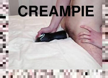 masturbieren, orgamus, junge, creampie, beule, allein