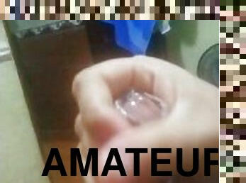 amateur, ejaculation-sur-le-corps, énorme-bite, branlette, solo, bite