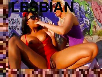 Two Lesbians Touch And Fuck On The Sand # 1 - Michelle Blanch And David El Moreno