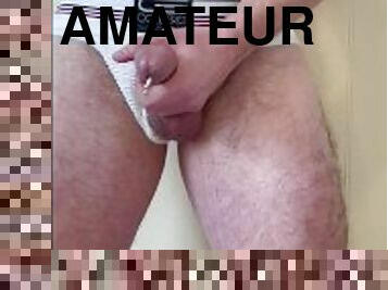 masturbation, pisser, amateur, ejaculation-sur-le-corps, gay, secousses, ejaculation, percé, fétiche, solo