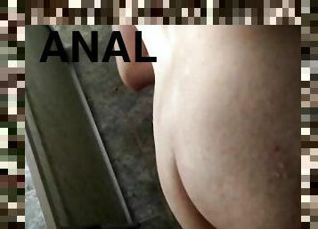 banhos, anal, gay, dildo, rabo, chuveiro, sozinho