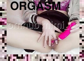 orgasme, maigre, amateur, fellation, japonais, hentai, solo