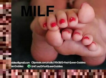 mature, babes, milf, maman, pieds, point-de-vue, fétiche, orteils