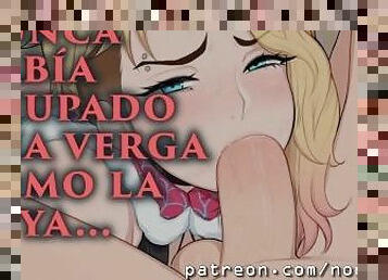 mamada, rubia, anime, hentai, erótico