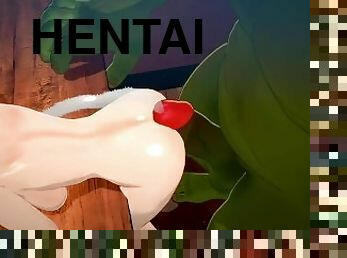 Furry Tiger, Harpy, Elf Fucked by Big Dick Orc Compilation (3D Hentai)