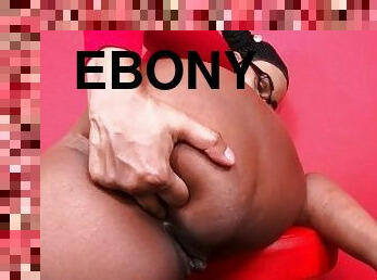ebony, svart, rumpe-booty, fingret, søt, rumpe-butt, rumpehull, posering
