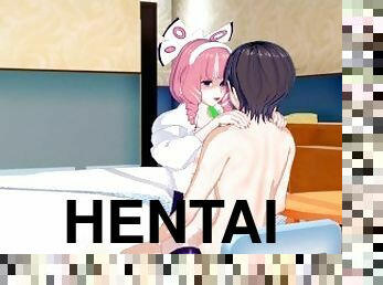 cul, gros-nichons, masturbation, hardcore, branlette, ejaculation-interne, anime, hentai, 3d, seins