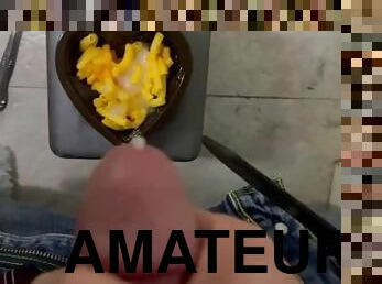 Cum in food: Mac and Cheese. Who wants some?